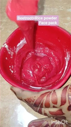 Beetroot+Rice powder diy face mask #diy#face mask#shortsfeed