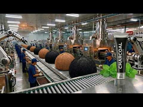 How Charcoal Toothpaste is Made | Inside the Factory (Full Process)