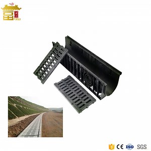 [Hot Item] Plastics PVC U Type Complete Drainage System Polymer Concrete Sewer Drainage Ditch with Grate Cover