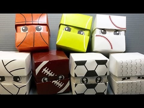 Origami Changing Faces Sports Balls Cube