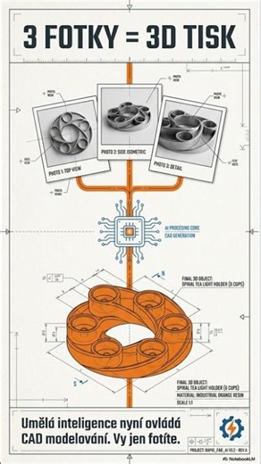 3D tisk z pouhých 3 fotek pomocí AI #AI #3D #3dprinting
