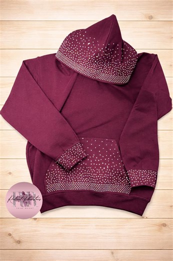 Rhinestone Bling Hoodie | Cheer and Dance Rhinestone Hoodie - Etsy