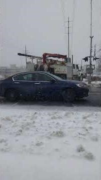 a csx conductor in a high railer It goes off road to set the switch for the fourth siding track