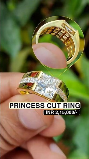 Men’s 4 Carat Princess Cut Solitaire Ring | Channel Setting | Under ₹2,15,000/- Shopping #nellore