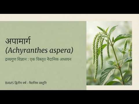 Apamarga in dravyegunavigyan 100\\4 | pepar 2 | bams 2year complete syllabus #ayurveda #bams