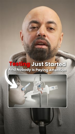 We have some breaking news coming out of Canada right now. The first ever inhaled vaccine is officially being tested on humans. McMaster University just launched a Phase 2 clinical trial called AeroVax. 350 people across three Canadian cities are breathing in a COVID vaccine through a nebulizer. A machine that turns liquid into a fine mist that goes directly into your lungs. And it works. Phase 1 results already showed it triggers a triple immune response deep inside your airways. Now here's wha