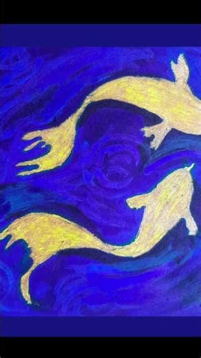 Fish pond drawing #shorts # Fish drawing easy # #shortsfeed