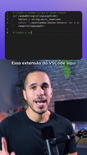 Codeium é uma extensão para IDEs (VSCode, PyCharm, etc) que te entrega um assistente de código baseado em LLMs. Comecei a utilizar no mês passado e já tenho notado uma melhora absurda em minha produtividade. #python #coding #programacao #ide #vscode #pycharm