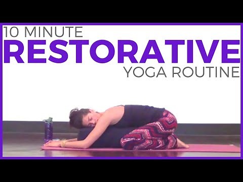 10 minute Restorative Yoga with a Bolster for Relaxation
