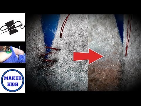 Almost Seamless Fleece Stitch - AKA Henson Stitch, Baseball Stitch, Puppet Stitch - Hand Sewing