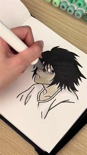 L - Death Note #deathnote #L #sketchbook #ardrawing