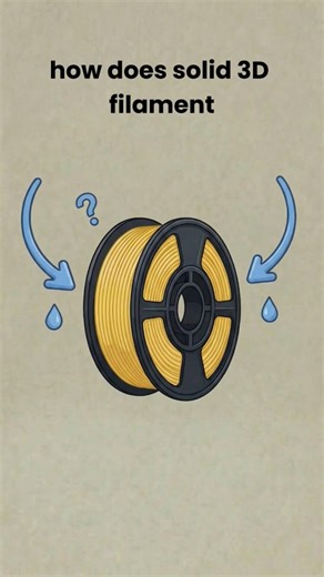 How does filament absorb water if it looks dry? Explained 💧#3dprinting #uae #3dfilament #oman #ksa
