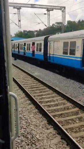 local mmts crossing #railtrack #trainsim #train