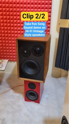 part 2 sound demo on 3 way vintage style speakers #hifi #diyaudio #speaker