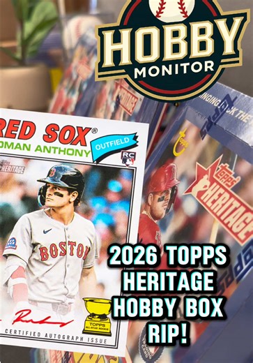 My 2026 Topps Heritage hobby boxes arrived early! Ripped the first one of 3. $110 per hobby box. The Deckle die cut is cool! No odds sheet yet so no idea how rare it might be. Same with the “Enterprise” Acuna. Only one in the box for both of those. And there could other variations I missed so definitely one to hold tight until you can review odds. Plenty of blue sparkle and silver parallels. Not a single Roman or Jac base rookie card! 2026 Topps Heritage officially releases this Wednesday, March