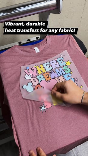 Vibrant durable heat transfers! Press it on any fabric! #tshirts #heattransfer #tshirtdesign | TransferKingdom