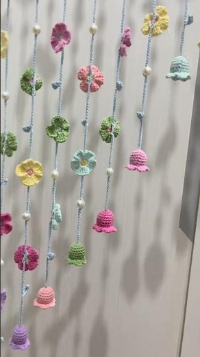 How beautiful flowers crochet curtain #crochettutorial #crochet #crochetflowers