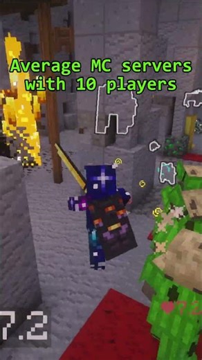 Minecraft Servers Logic😪 #minecraft #abg #hypixel #short