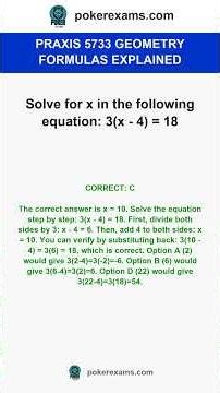 Praxis 5733 Geometry Formulas Explained 📐 Pass Fast! #Praxis5733 #Geometry #MathPrep