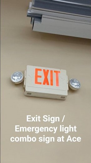 Exit Sign / Emergency light combo sign at Ace Hardware in Copiague #exitsign