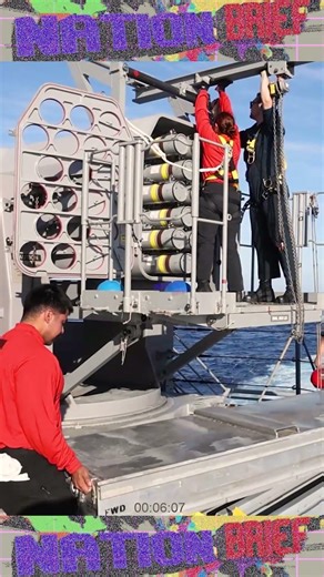 America-class amphibious assault ship Launching a rolling airframe missile