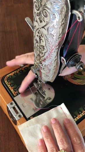Backstitch with vintage or antique sewing machine #singer66 #singer99 #singer15 #singer27 #singer201