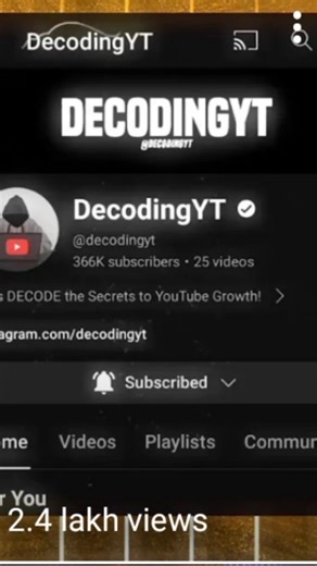 DecodingYt: Explain his Secrets to grow #shorts #viral