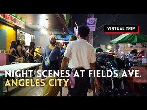 Saturday Night Scenes at Fields Avenue in Angeles City, Philippines