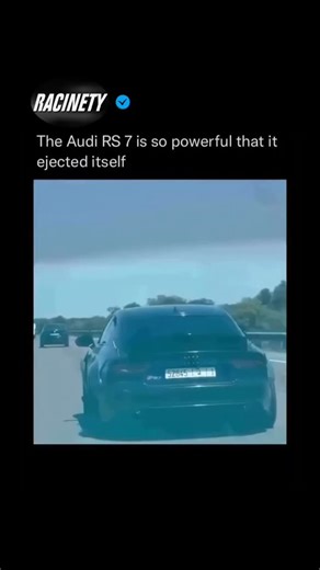 RACINETY | The Audi RS 7 is so powerful… it practically ejected itself. 🚀🔥 What you’re seeing is a brutal mix of massive torque, aggressive launch... | Instagram