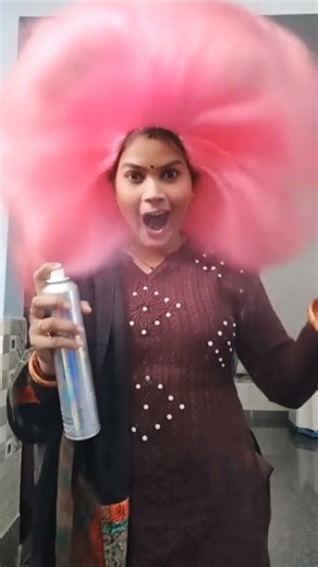 my hair pink### my magic hair##short video trending 👉👉