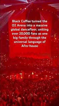 Black Coffee // turned the O2 Arena into a massive global dancefloor.