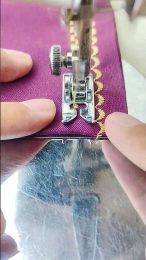 Buttonhole pattern sewing using a Janome sewing machine #sewingtechniques