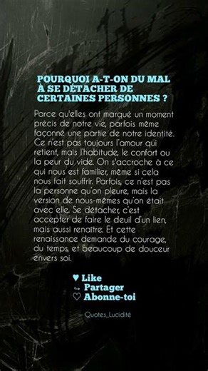 Pourquoi a-t-on du mal à se détacher de certaines personnes ? #shorts