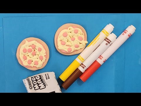 How to make a pizza with model magic clay @artmakeslifemeri