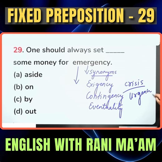 Fixed Preposition - 29 | English With Rani Ma'am #prepositions #prepositionsinenglish #englishlearning | English With RANI MAM