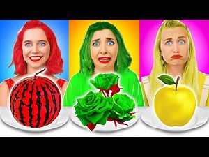 EATING ONLY ONE COLORED FOOD FOR 24 HOURS CHALLENGE by Multi DO