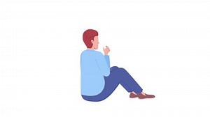 Animated Thoughtful Man Sitting Thinking About Stock Footage Video (100% Royalty-free) 1100216829 | Shutterstock