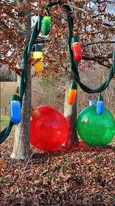 DIY giant holiday string lights!