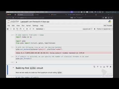 Stefano Carrazza: Tutorial: setting up Qibo’s quantum middleware software environment, building...