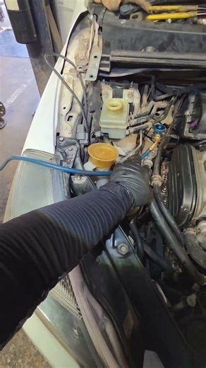 Vacuum the air conditioning system and run the engine.