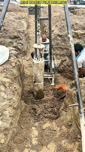 Mini Bored Pile Drilling Process.