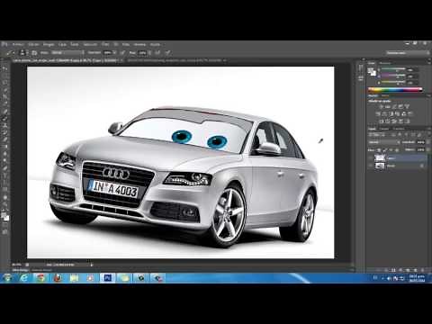 Agregar ojos Cars a un carro Photoshop
