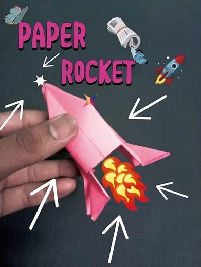 Make a Flying Paper Rocket in 1 Minute! | Easy DIY for Kids