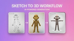 Sketch To Rigged 3D Character: Full AI Workflow