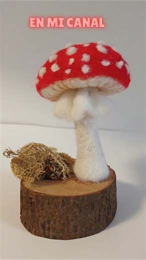hongo en fieltro agujado