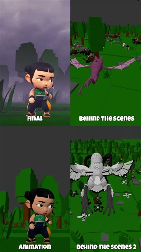 Zoey and The Owl running from Monster Bat from 99 Nights in the Forest 😈 (Behind The Scenes)