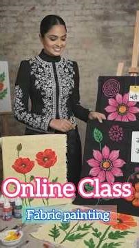 Online Fabric Painting Class #onlinefashiondesigncourse #onlinecourses #reels