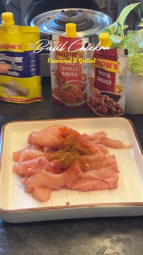Moon-Chi’s Moktu on Instagram: "Making Basil Chicken became a breeze with @nilons_india and @nilons_pyaarkirasoi #nilonsindia#nilons#pyarkirasoi#grilledchicken#reelitfeelit#food#cooking"