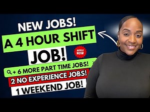 4 Hour Shift Part Time + 2 No Experience Jobs, Work From Home Jobs 2025