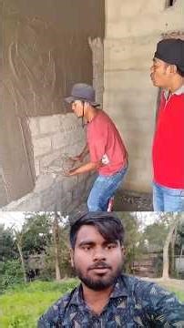 How beautifully Chinese masons plaster #shortvideo #comedy #constructionchannel